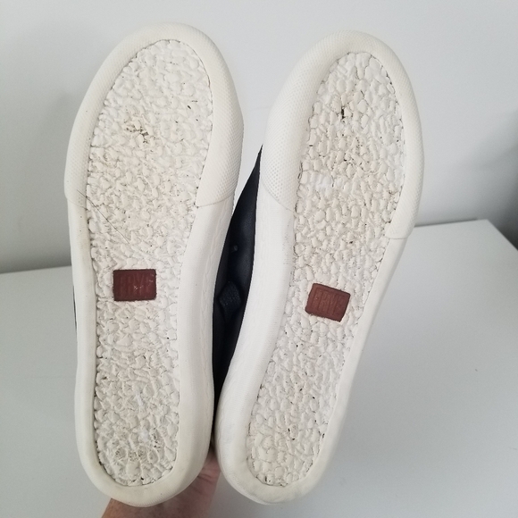 Frye Black Leather Mindy Low Lace Sneakers Size 7 - Picture 3 of 13